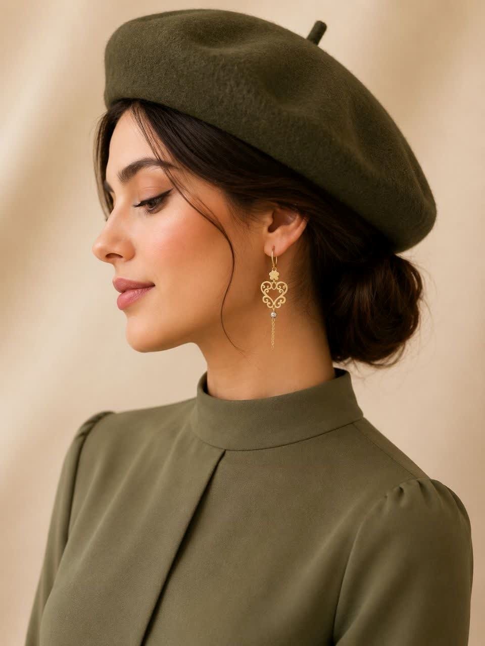 قلبییی گوشواره طلا قلب - Image 1