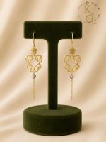 گوشواره طلا قلب - Image 2