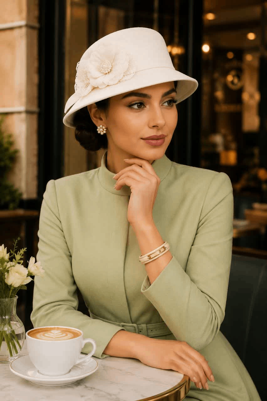 چرم سفید-optimized دستبند چرم - Image 1